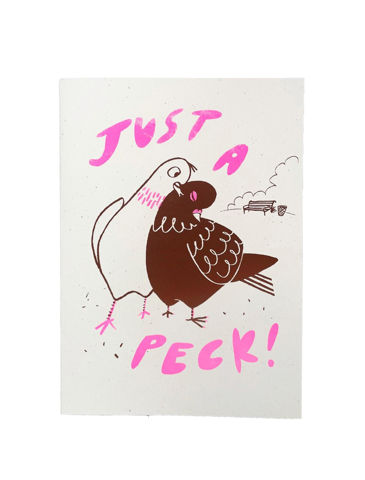 Pigeon Love - Screen Printed Greeting Card