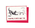 Puppy Love - Screen Printed Valentine Card