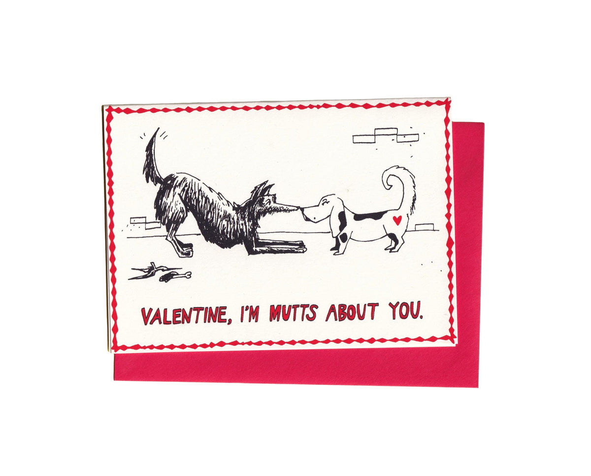 Puppy Love - Screen Printed Valentine Card
