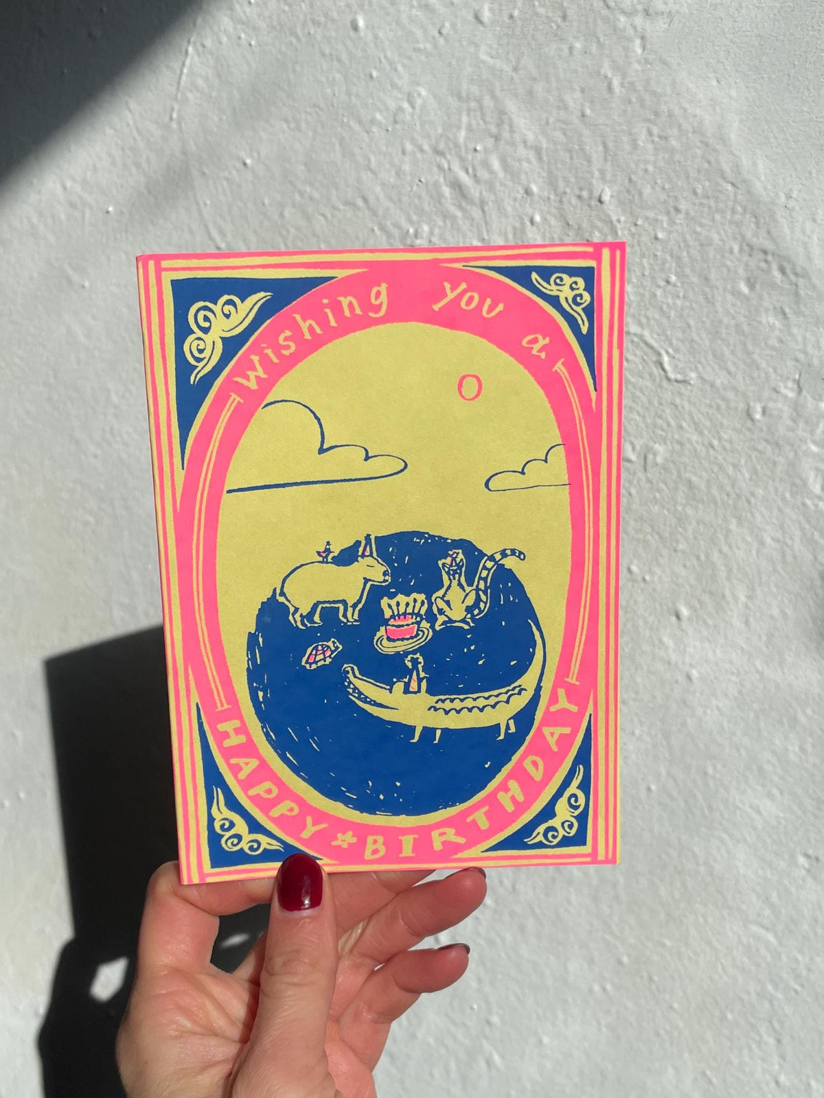 Animal Party - Screen Printed Birthday Card