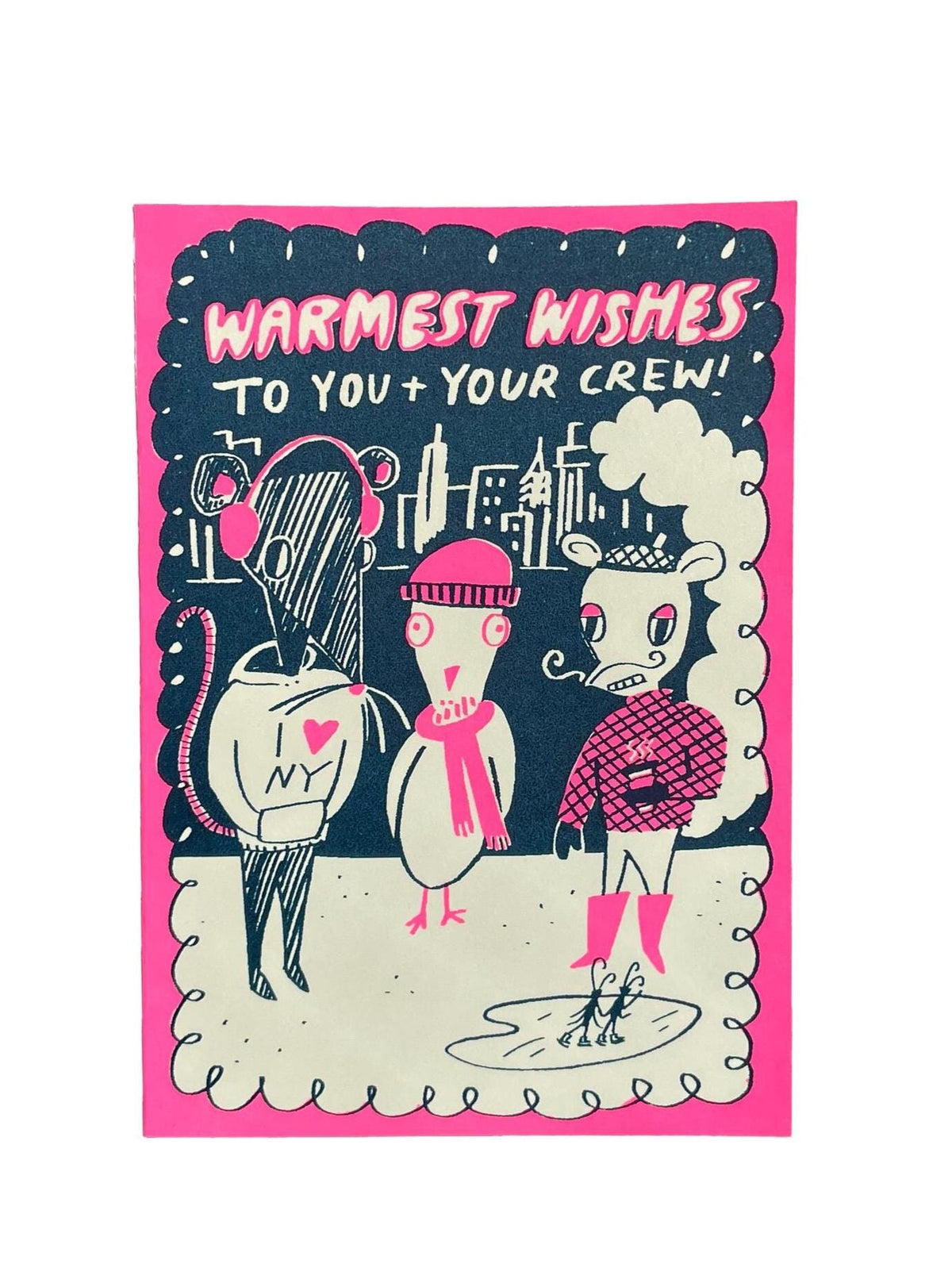 Warm Wishes - Screen Printed Holiday Card