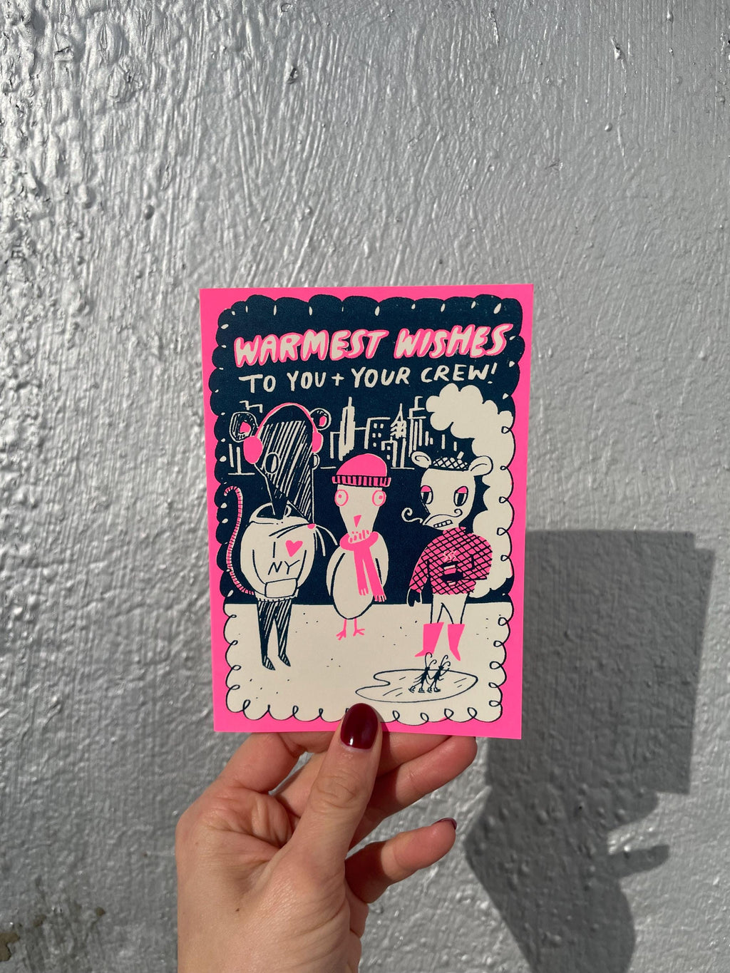 Warm Wishes - Screen Printed Holiday Card