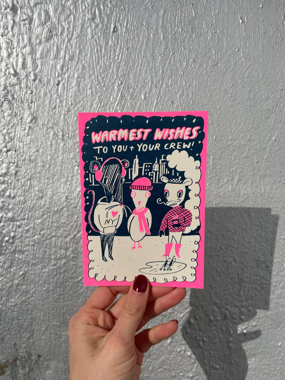 Warm Wishes - Screen Printed Holiday Card