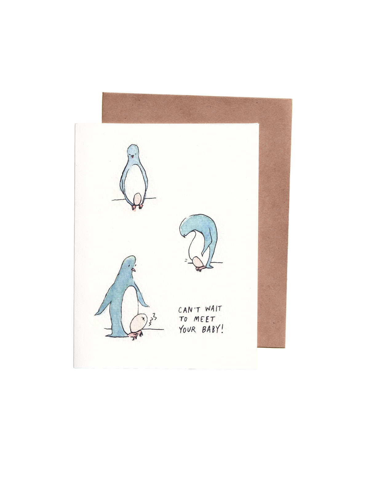 Expecting Penguin Baby Card
