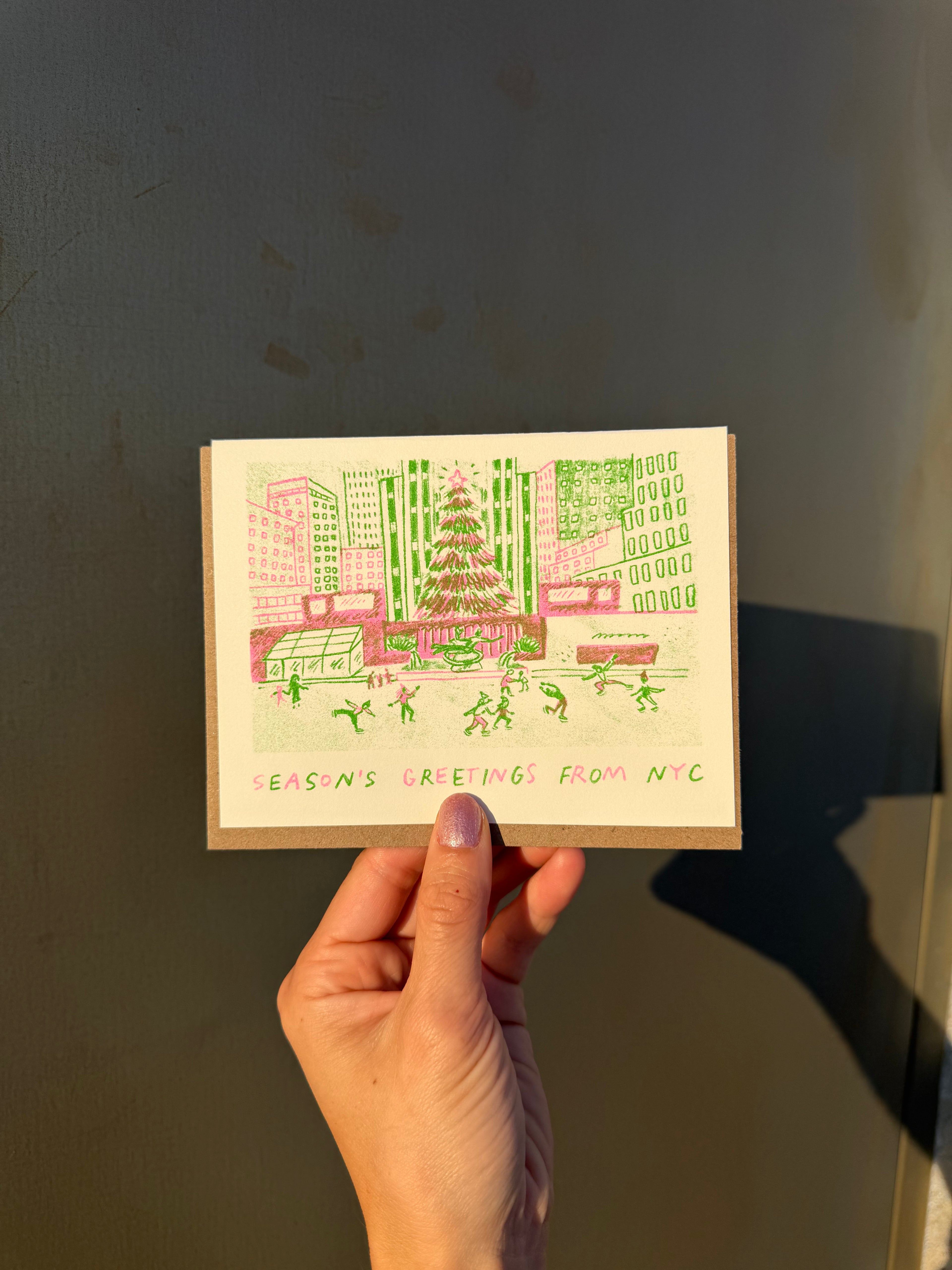 Season's Greetings from NYC - Risograph Card