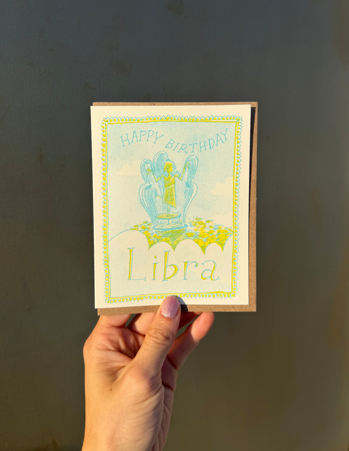 Happy Birthday Libra - Risograph Card