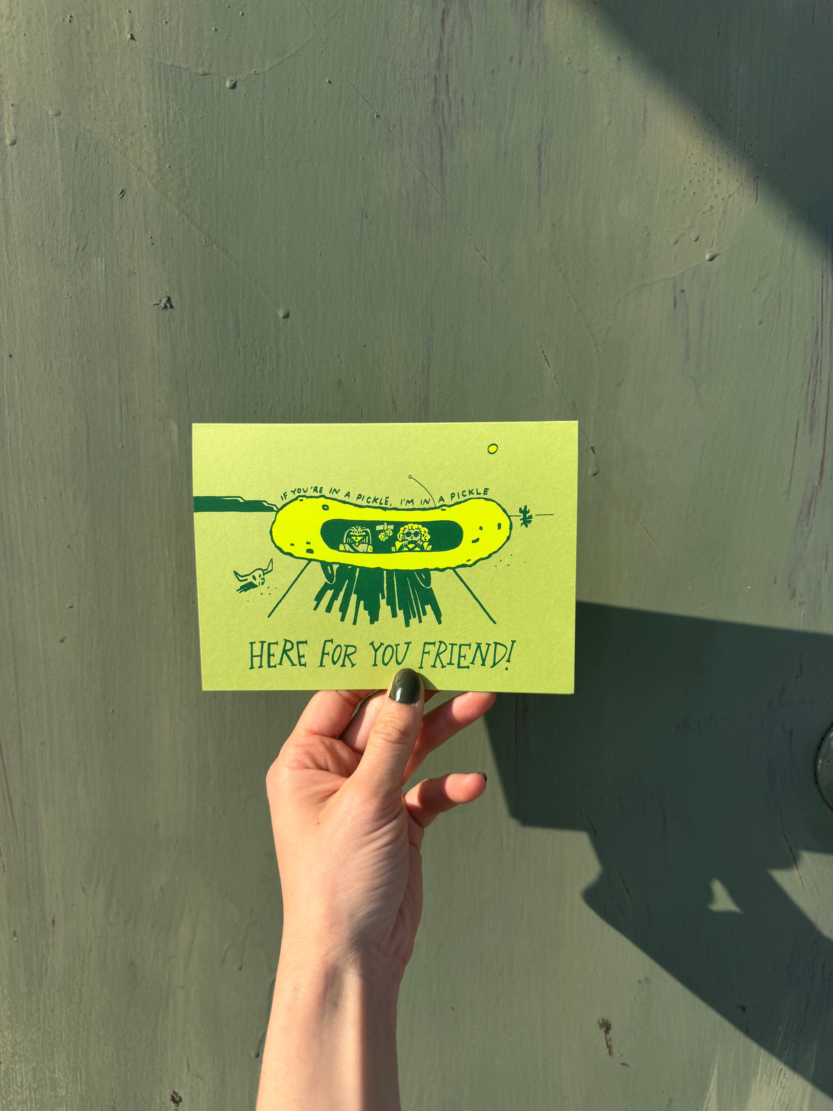 Pickle Besties - Screen Printed Support Card