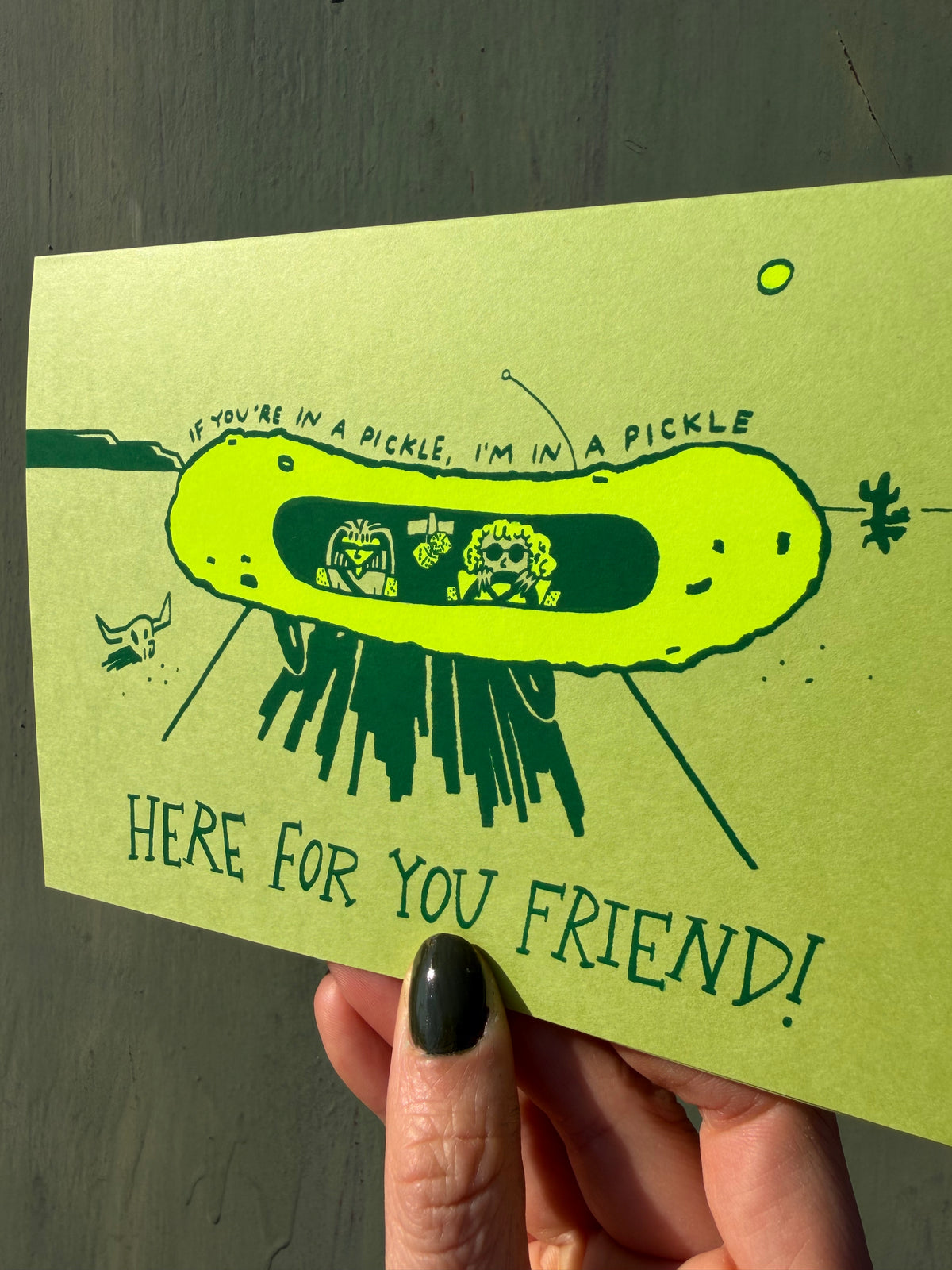 Pickle Besties - Screen Printed Support Card