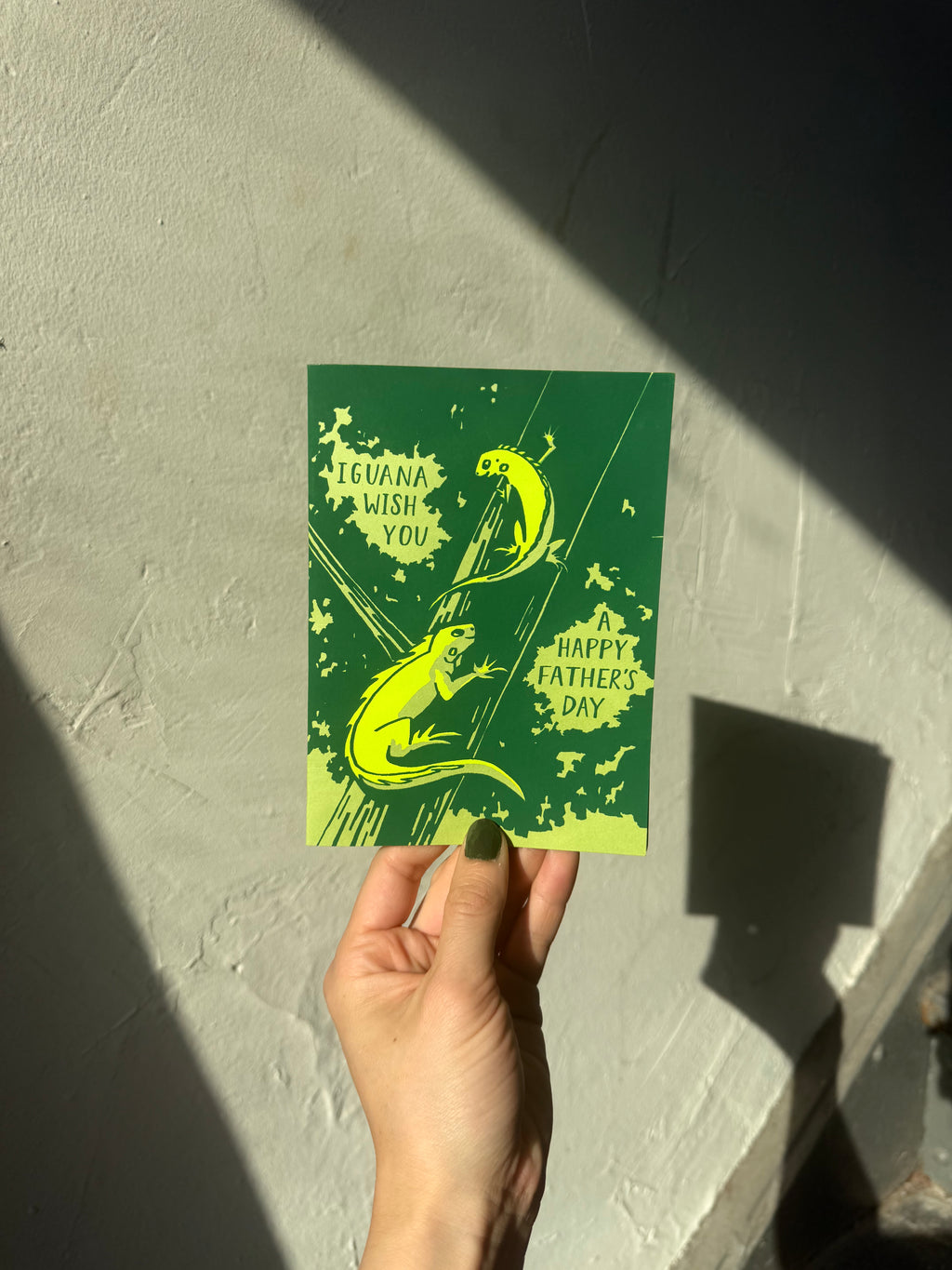 Iguana - Screen Printed Father's Day Card