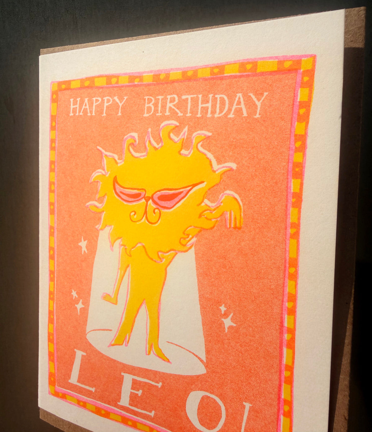 Happy Birthday Leo - Risograph Card