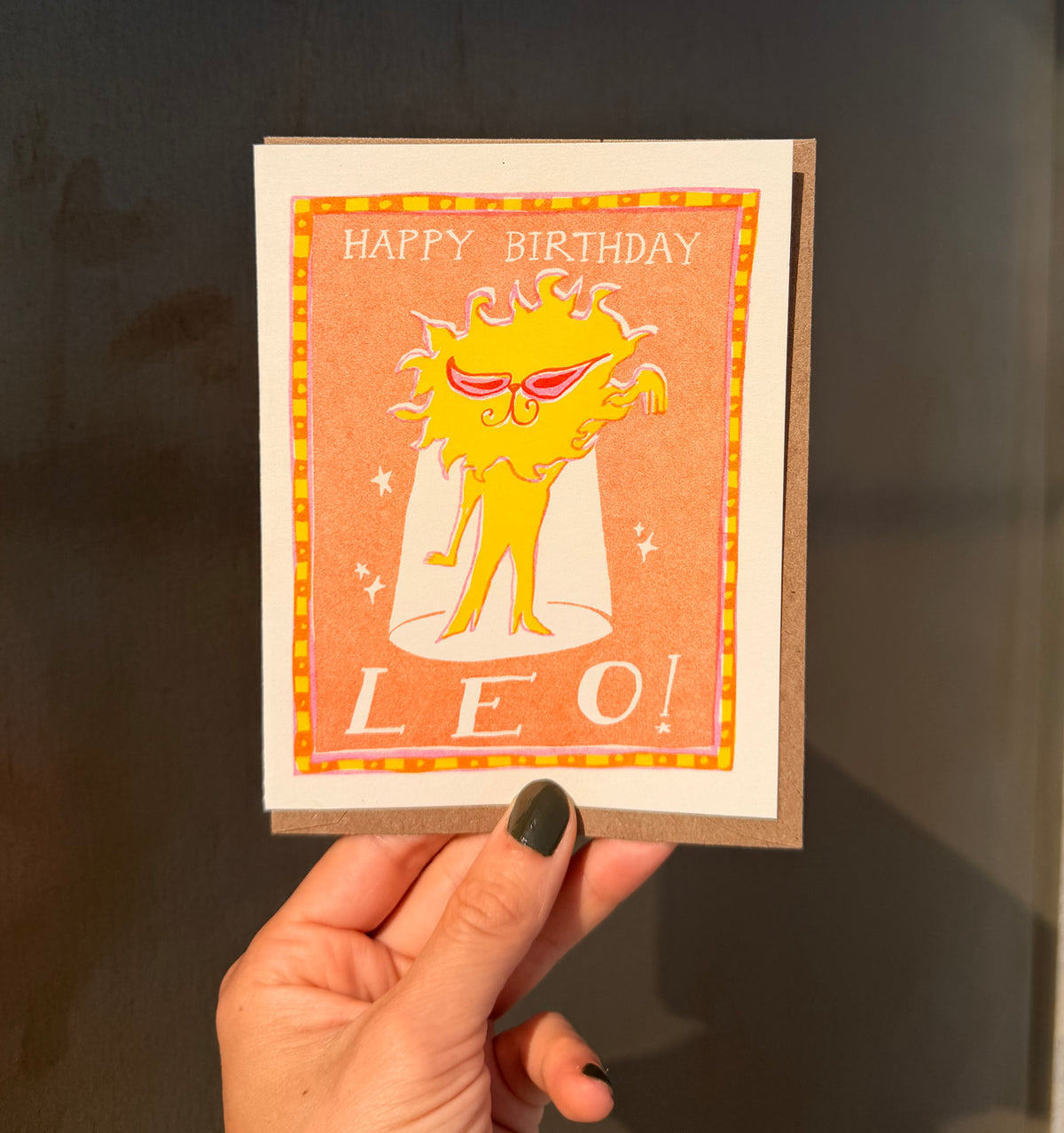Happy Birthday Leo - Risograph Card