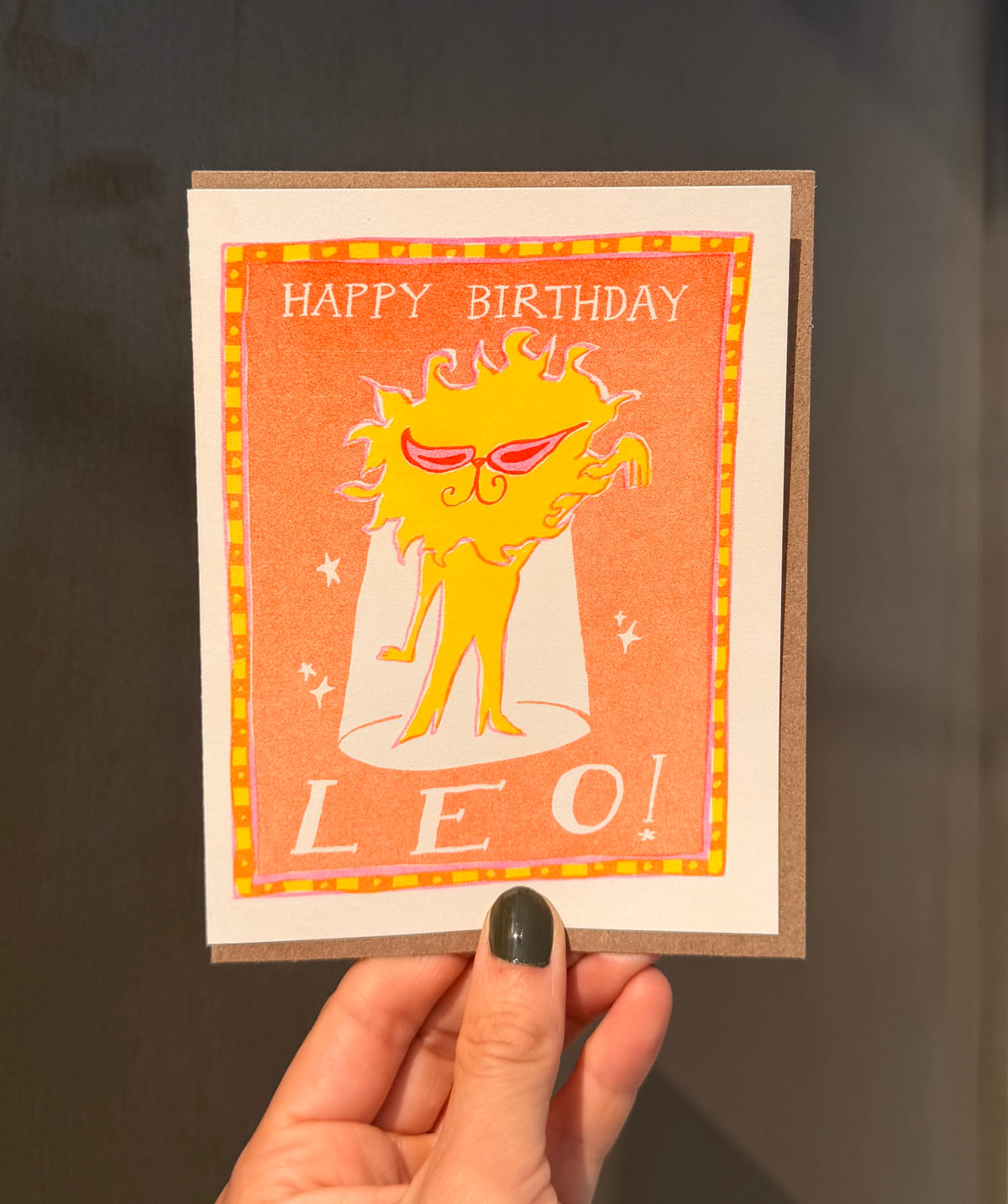Happy Birthday Leo - Risograph Card