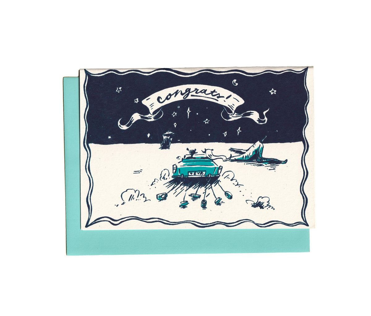 congRATS! - Screen Printed Wedding Card
