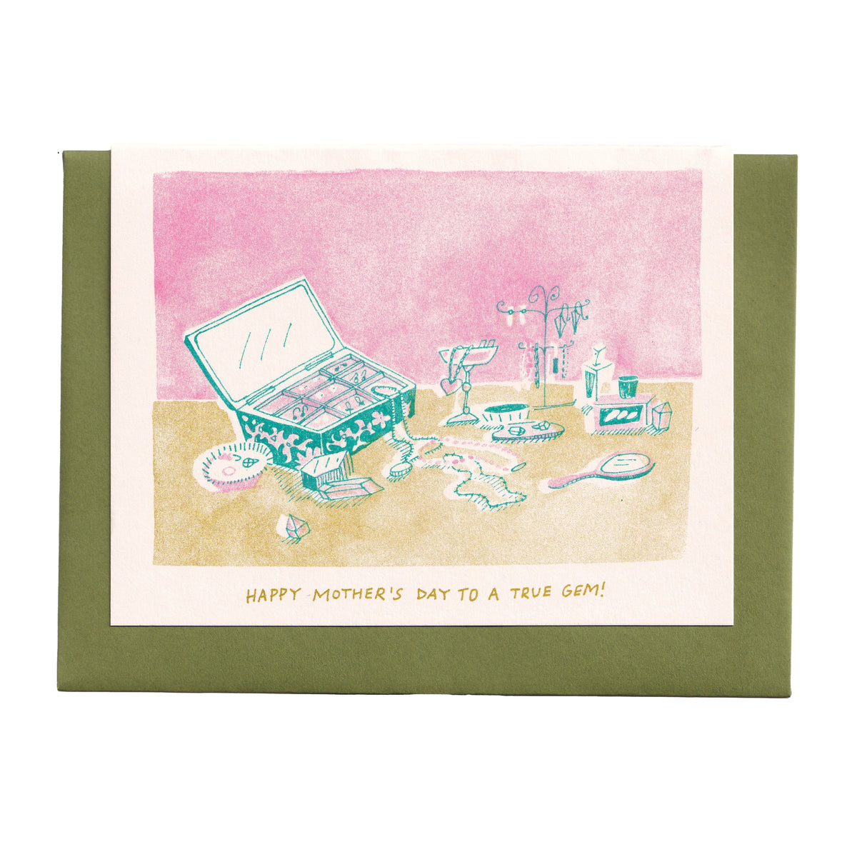 Gem - Risograph Mother's Day Card