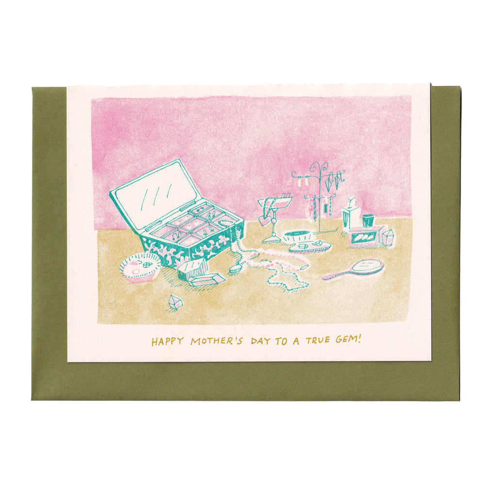 Gem - Risograph Mother's Day Card