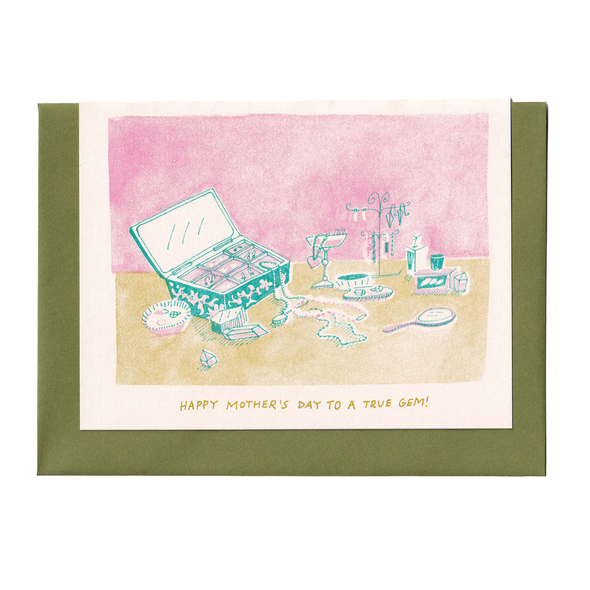 Gem - Risograph Mother's Day Card