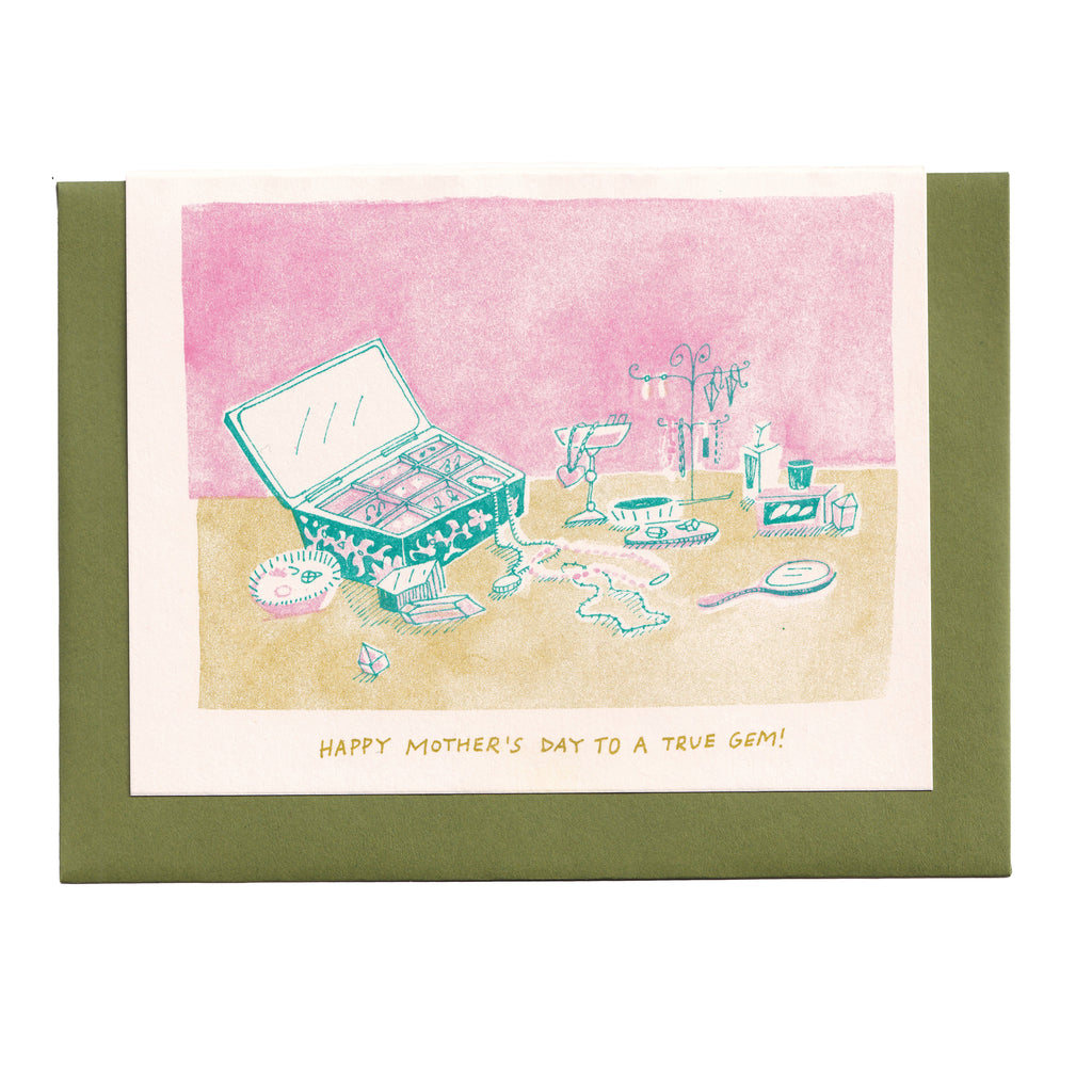 Gem - Risograph Mother's Day Card