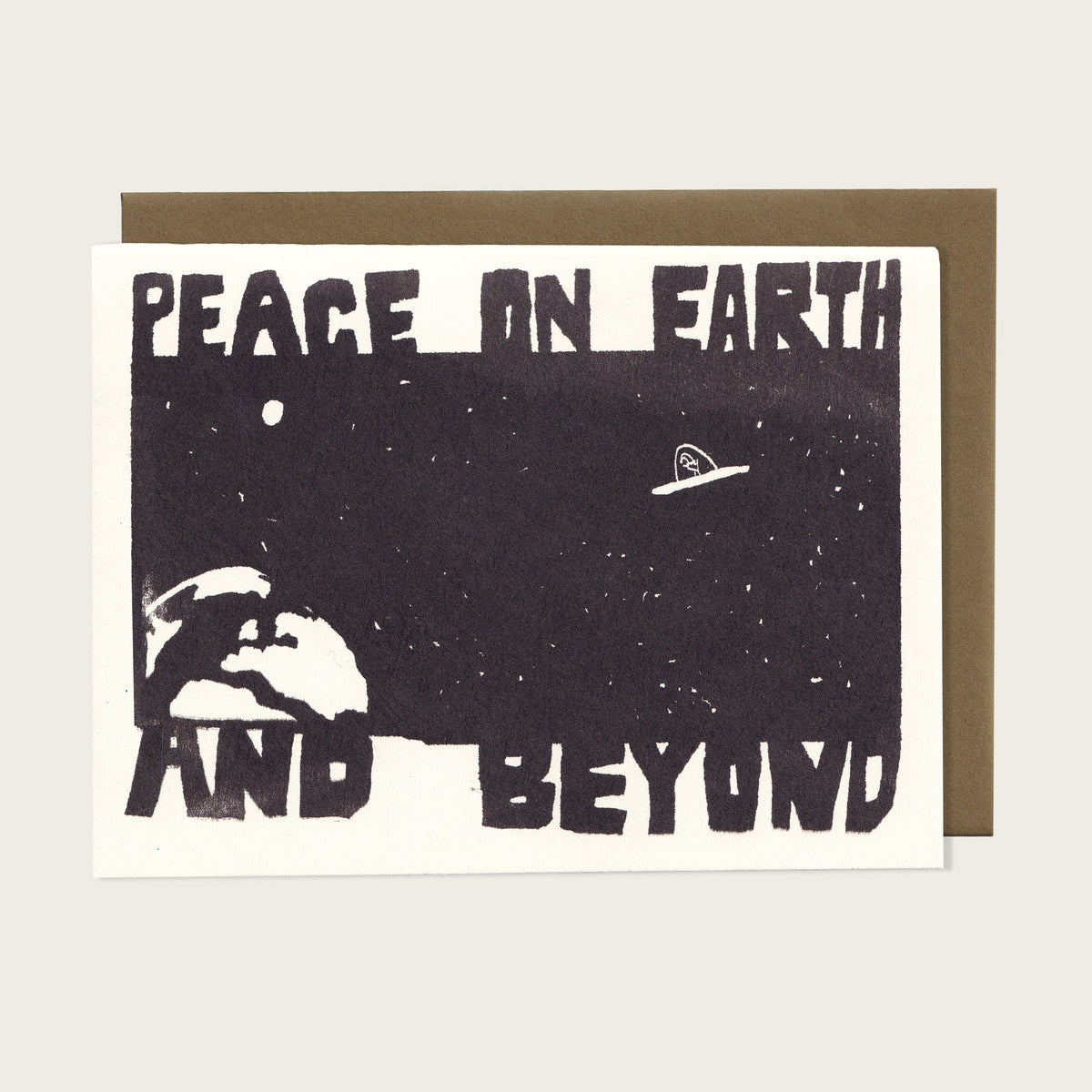 Peace on Earth and Beyond - Risograph Card