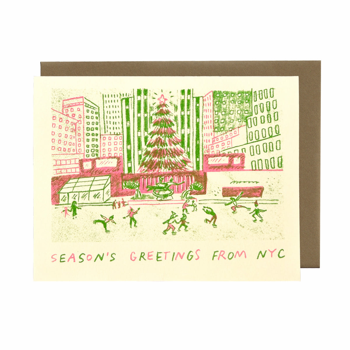Season's Greetings from NYC - Risograph Card