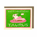 Happy Birthday Taurus - Risograph Card